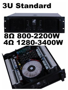 Aq Series, 3u Standard Cabinet, 2 Channels Professional Power Amplifier